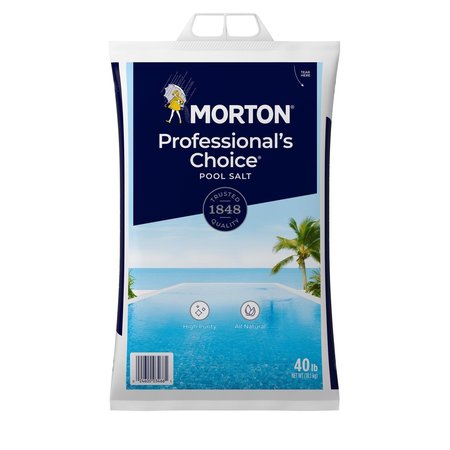 Morton Salt Pool Salt, Professionals Choice, Bag, 40 lbs F124670000G